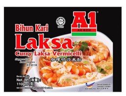 A1 Curry Laksa Instant Bihun (Pack) A1  咖喱叻沙米粉 110g