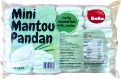 Mini Mantou Pandan- 迷你班兰味馒头 360g