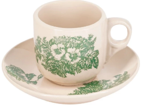 Traditional Coffee Cup & Plate Set