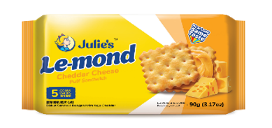 Julie's Le-mond Cheddar Cheese Puff Sandwich 雷蒙德乳酪夹心饼  90g