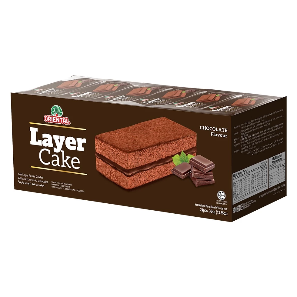 Oriental Brand Chocolate Layer Cake 瑞士卷巧克力味蛋糕 16g x 24s